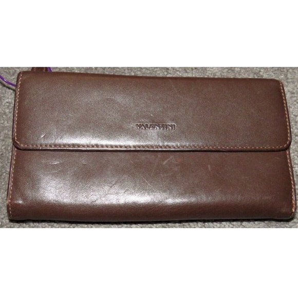 Vintage Gino Velentini Vera Pelle Brown Leather Tri Fold Wallet - Picture 10 of 12
